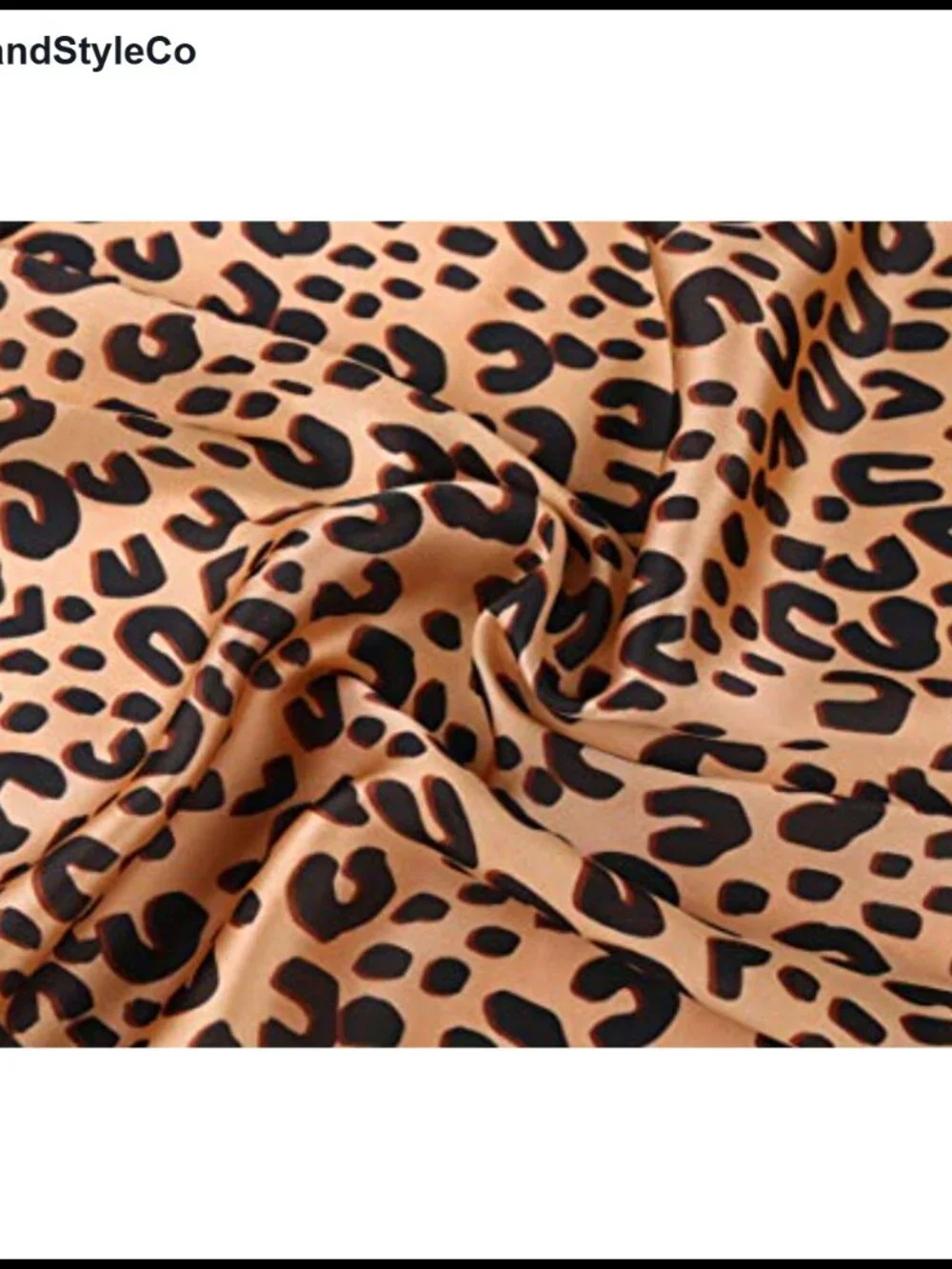 Silk Touch Leopard Print Square Scarf for Women Hair Neck Head
